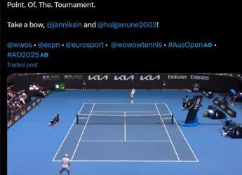 X celebra Sinner, il punto del torneo secondo l’account degli Australian Open è quello contro Rune – Il video