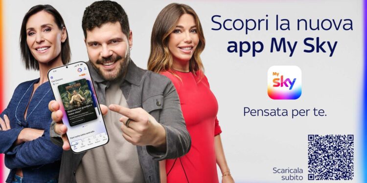 Arriva la nuova App My Sky. Nella campagna di lancio Salvatore Esposito, Flavia Pennetta e Federica Masolin