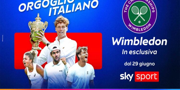 Wimbledon 2026 in esclusiva su Sky e NOW