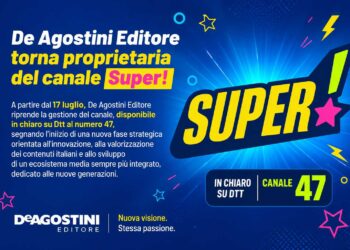 De Agostini Editore torna alla guida di Super!: dal 17 luglio inizia una nuova fase per il canale 47