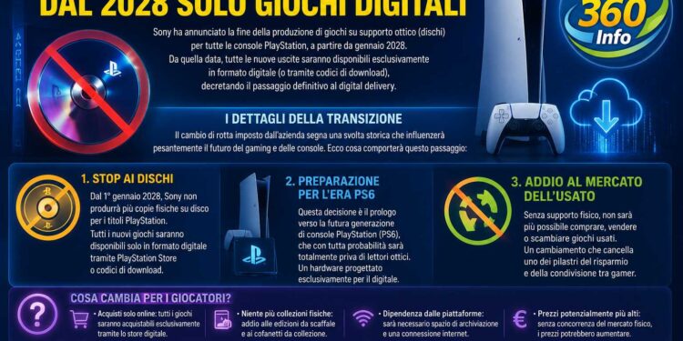 PlayStation, dal 2028 stop ai giochi su disco? Ecco cosa potrebbe cambiare per milioni di giocatori